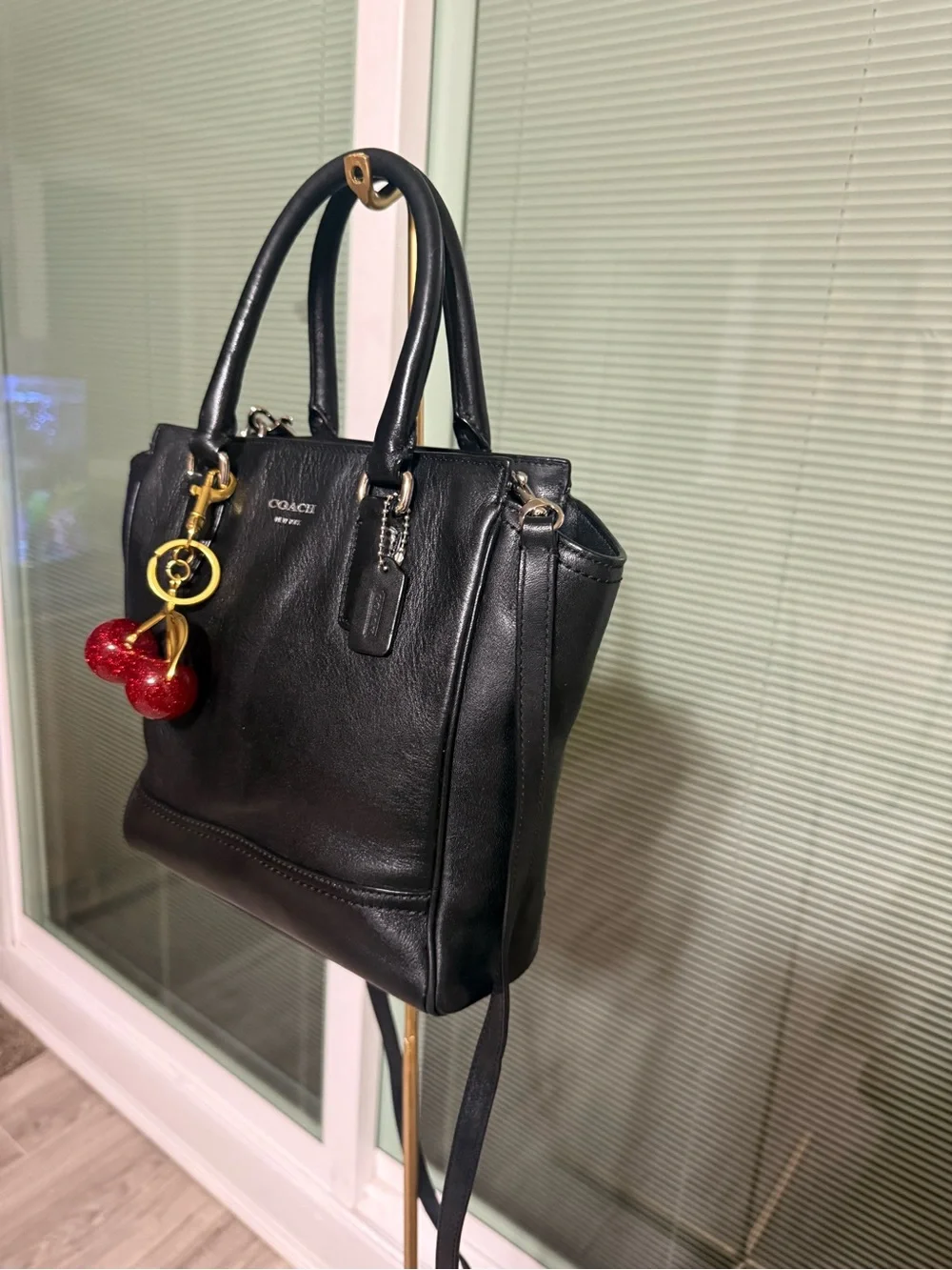Coach black leather